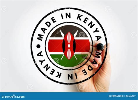 Made In Kenya Text Emblem Badge Concept Background Stock Photo Image