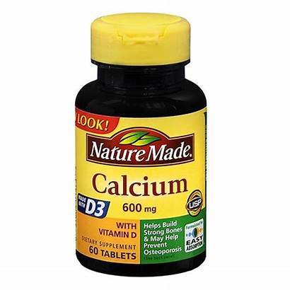 Calcium Vitamin Supplement Tablets 600mg Multivitamin Nature