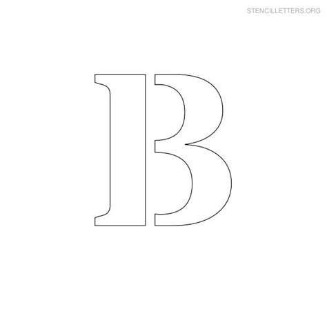 Letter B Printable Alphabet Stencil Templates Stencil Letters Org