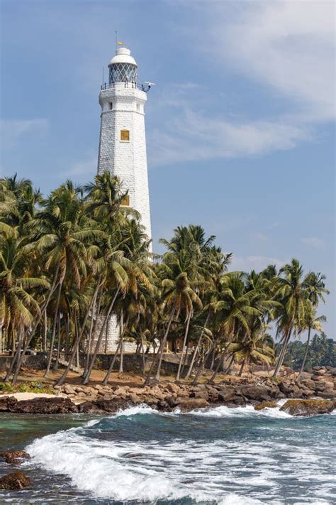 Dondra Head Lighthouse Landscape Stock Image Image Of Asia Rocky