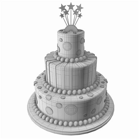 Birthday Cake 3d Model 49 Max Fbx Obj 3ds Free3d