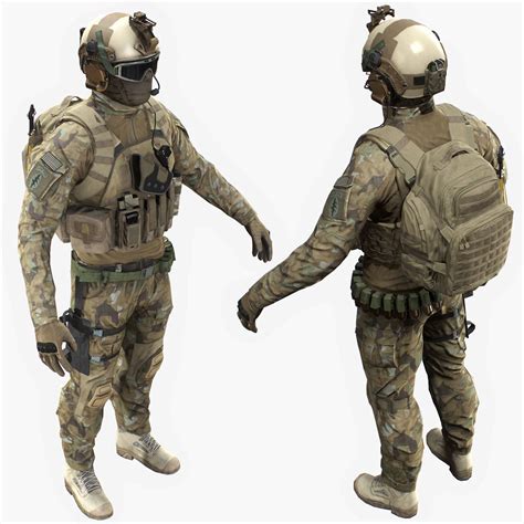 3d Model Special Force Soldier Character Special Force Soldier