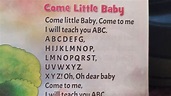 Come little baby come to me i'll teach you A B C | nursery song | ABC ...