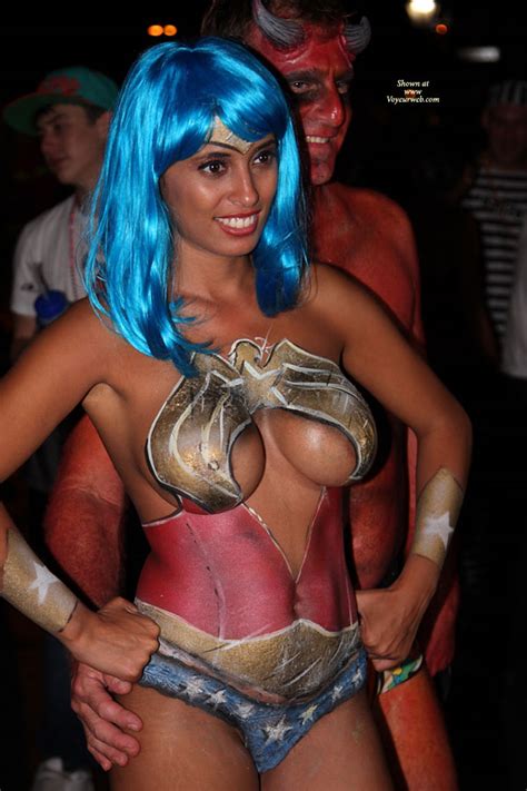 Nude Girl With Bodypaint December Voyeur Web Hall Of Fame