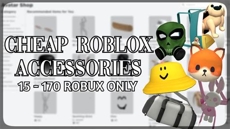 Cheap Roblox Accessories 15 To 170 Robux Only Youtube