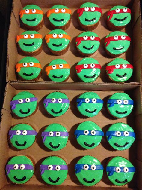 Cupcakes Ninja Turtles Ninja Turtle Birthday Theme Ninja Turtle