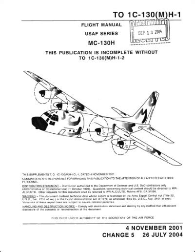 Lockheed Mc 130h Flight Manual Part To 1c 130mh 1