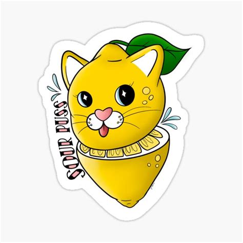 Sour Puss Sticker For Sale By Tan00dle Redbubble