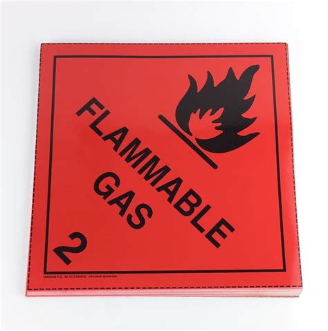Flammable Gas Placard Class Placard Buy At Stock Xpress