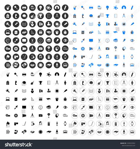 Art Icons Set Vector Graphic Design Stock Vector Royalty Free 1039537852