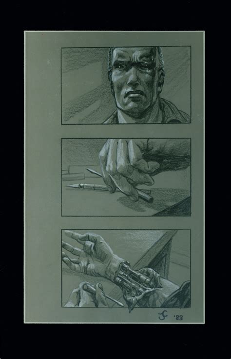 An Original Storyboard From The Terminator By Jim Cameron Posted By