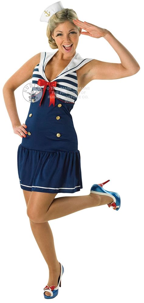 Sexy Navy Sailor Hat Ladies Fancy Dress Military Uniform Womens Costume Outfit Ebay