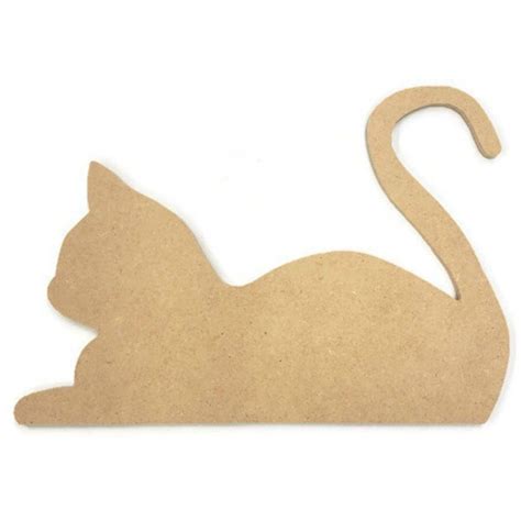 Cat Shape Wood Cutout Unfinished Wood Wood Cutouts Wooden Cutouts