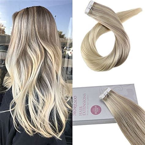 Buy Moresoo Balayage Tape In Hair Extensions Human Hair Color 18
