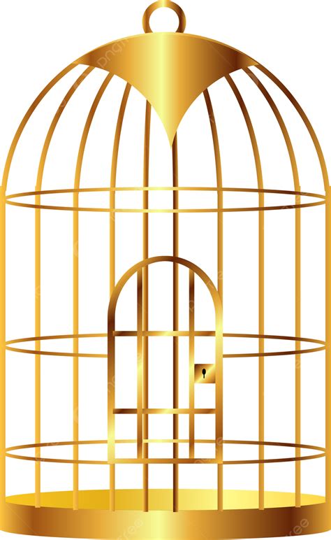 Golden Cage Gold Cage Cage Bird PNG And Vector With Transparent Background For Free Download
