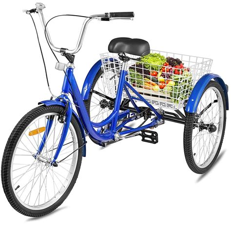 Bestequip 24adult Tricycle 3 Wheel 1 Speed Bicycle Trike Cruiser Wtools And Lock
