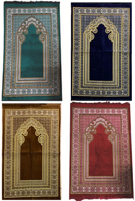 Luxury Padded Prayer Mat With Turkish Cutwork Design Redcream