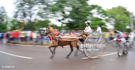 People Take Part In Horse Cart Racing Locally Known As Gahre Bazi On