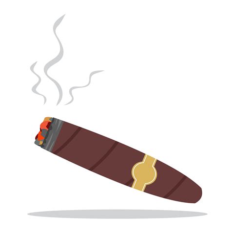 Smoking Cigar Flat Icon Concept 1886470 Vector Art At Vecteezy