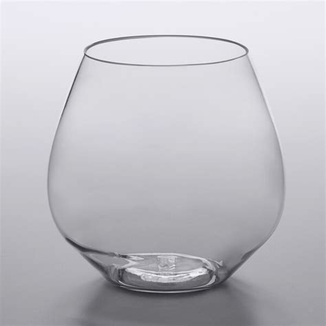 Visions 18 Oz Heavy Weight Clear Plastic Stemless Wine Glass 64case
