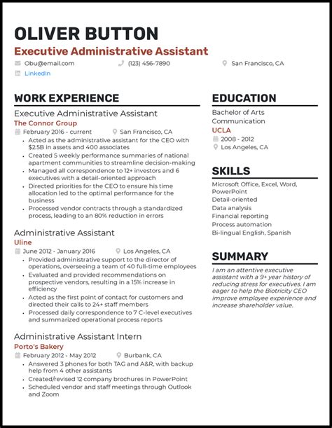 Administrative Assistant Resume Example Kickresume Vrogue Co