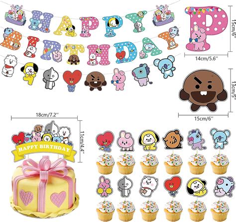 Bt21 Birthday Party Supplies Bts Party Decorations For Bangtan Boys