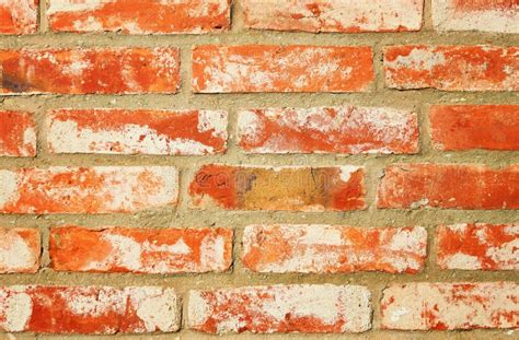 Old White Red Brick Wall As A Background Stock Photo Image Of Aged