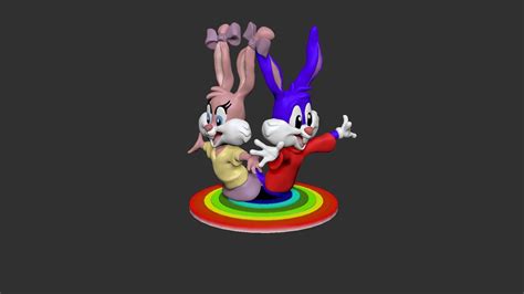 3d Print Model Tiny Toons Buaster And Babs Cgtrader