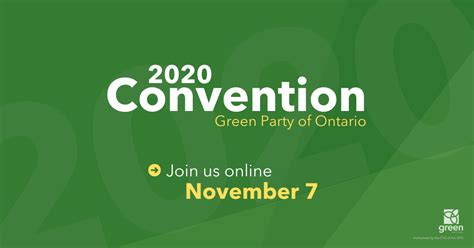Green Party Of Ontario 2020 Convention Going Online