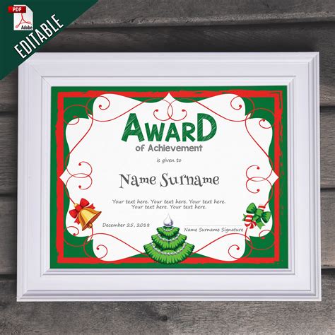 Printable Christmas Award Certificates