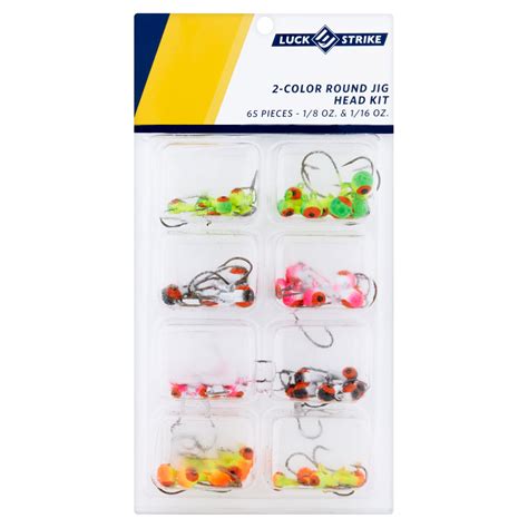 Luck E Strike 2 Color Round Jig Head Kit 65 Count
