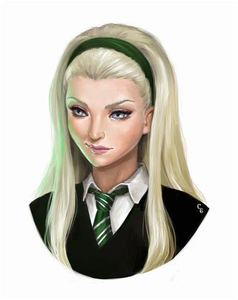 Daphne Greengrass Harry Potter Series Wizarding World Striped Girl Blonde Hair Blue