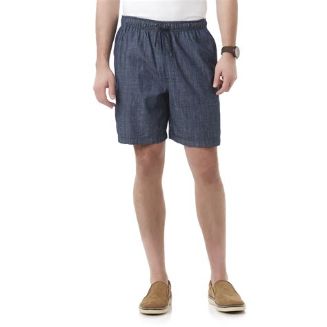 Basic Editions Mens Chambray Shorts