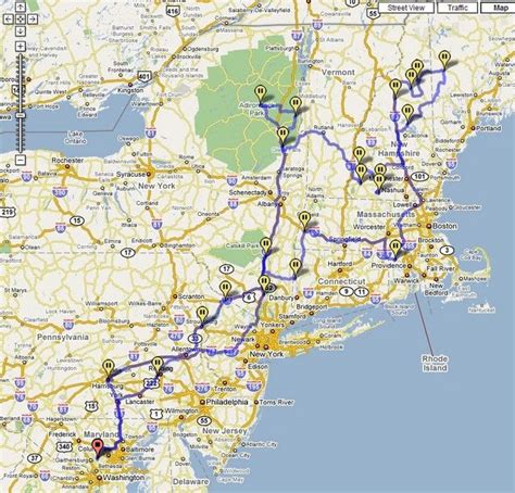 New England Road Trip Mapsuggested Routes Road Trip