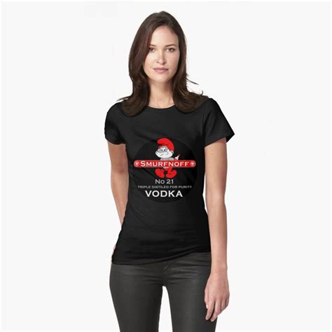 Funny Vodka Smurfnoff Shirt Love Vodka T Shirt Fun Bar Shirt Vodka Cocktail T Shirt Fitted
