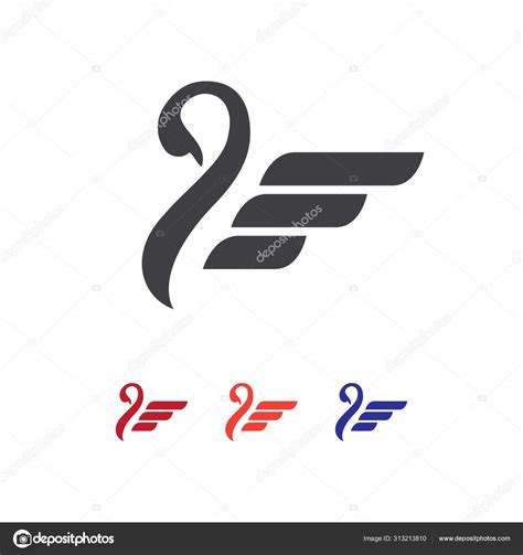 New Stylish Spreading Wings Swan Logo Design Vector Logotype Sig Stock Vector By ©freaktor 313213810