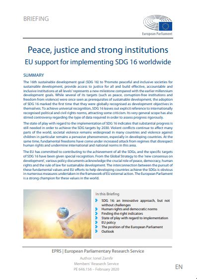 peace justice and strong institutions eu support for implementing sdg 16 worldwide cde