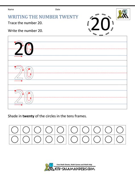 Patrick's day worksheets for kids for math, reading, writing, and more. Kindergarten Writing Worksheets - Numbers to 11 to 20