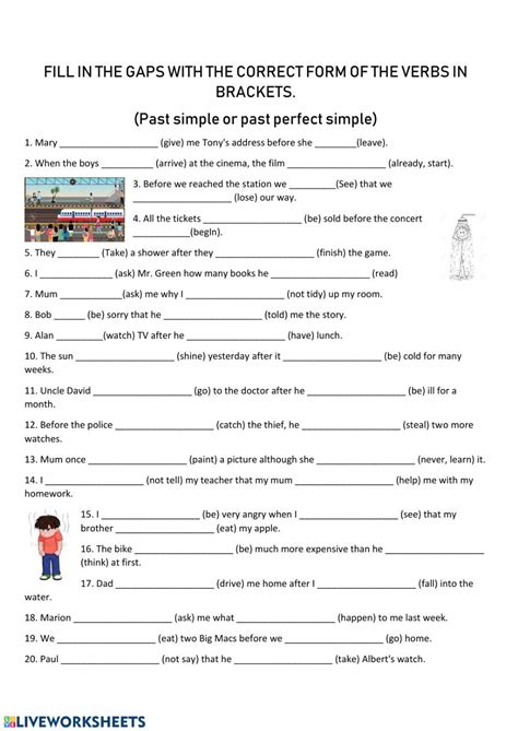 Past Simple Vs Past Perfect Simple Ficha Interactiva English Grammar