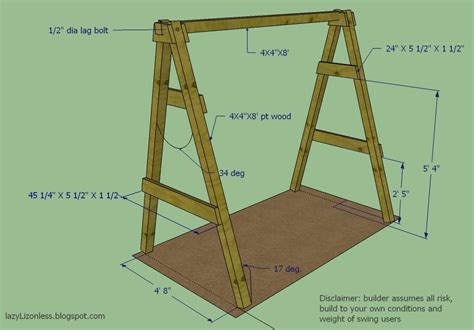 The amish style porch swing set design Ana White | Swing set - DIY Projects