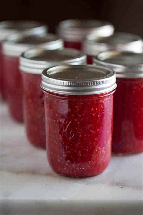 No Cook Raspberry Freezer Jam Low Sugar Raspberry