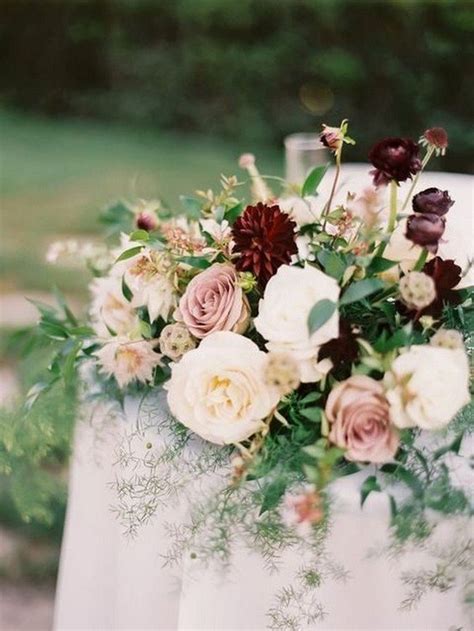 Check out this burgundy and blush rose bouquets and see more inspirational photos on theknot.com. Trending-10 Burgundy and Blush Wedding Centerpieces for ...