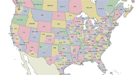 Telephone Area Code Map Time Zones Map World