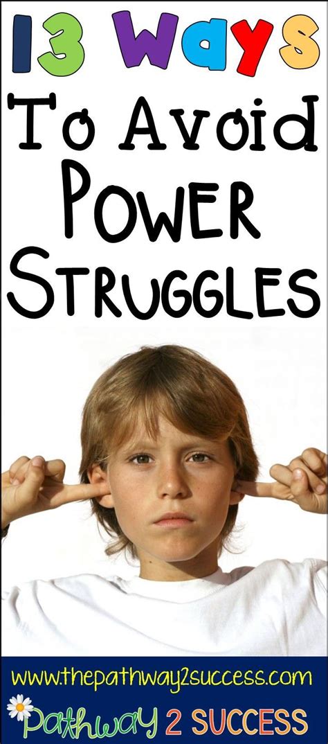 13 Ways To Avoid Power Struggles Special Education Elementary
