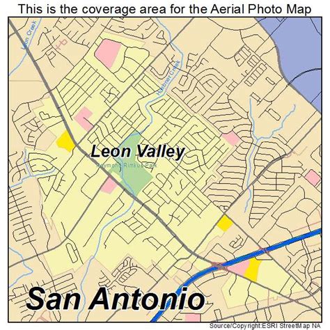 Aerial Photography Map Of Leon Valley Tx Texas