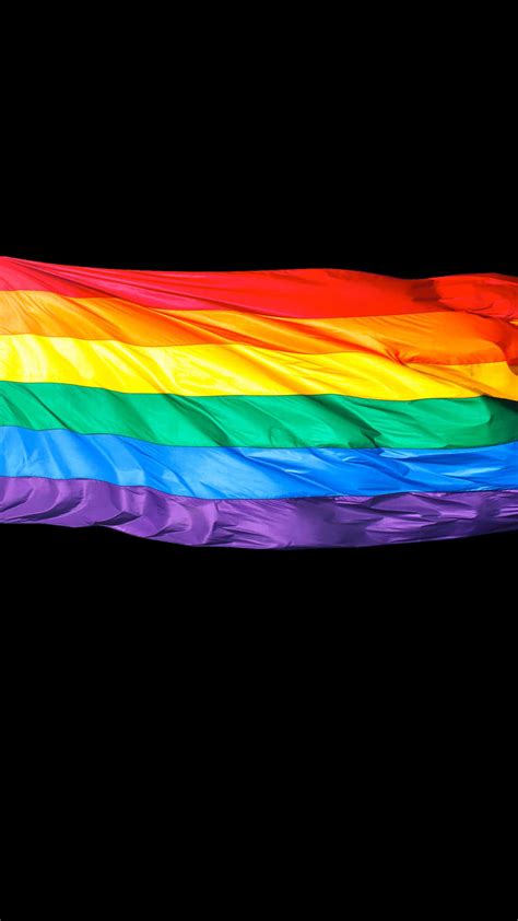 Download Rainbow Flag Flying In The Wind