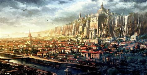 Wallpaper Cityscape Fantasy Art Desktop Wallpaper Hd Image Picture