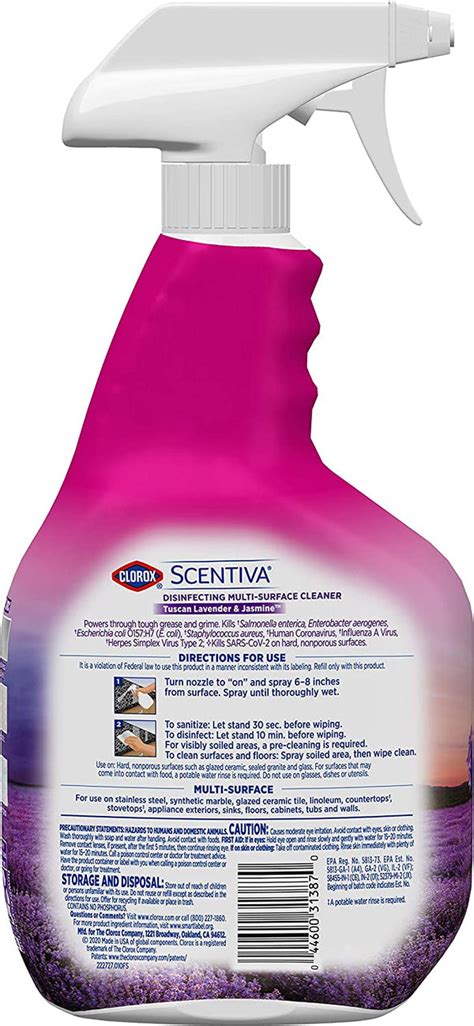 Clorox Scentiva Multi Surface Cleaner Tuscan Lavender And Jasmine 32oz