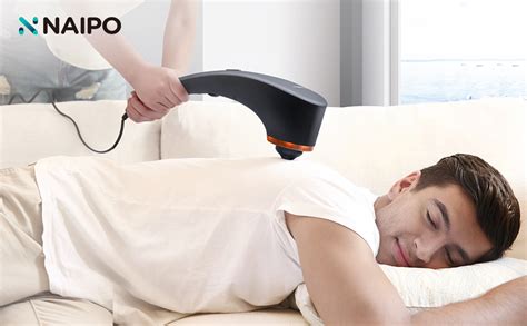 Naipo Handheld Percussion Massager Electric Back Massage With Heat Deep Tissue For Neck Foot