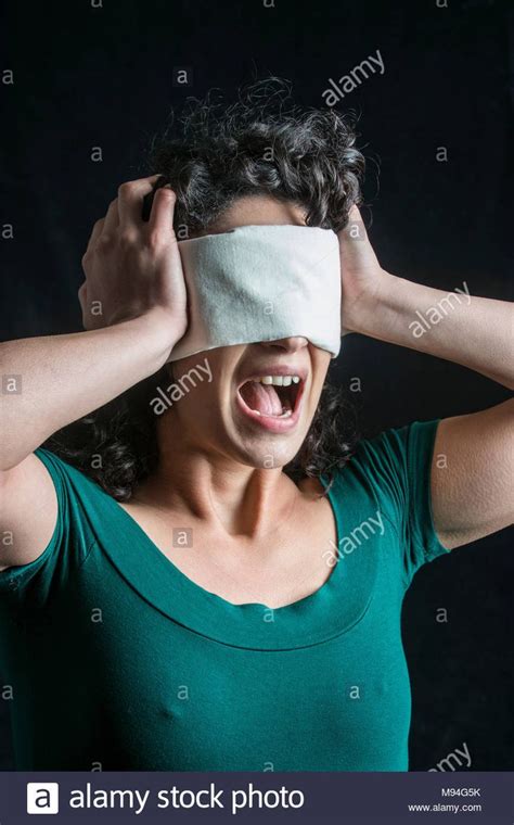 Portrait Of A Blindfolded Woman With Dark Hair Photography Woman Blindfold Bookcover Dark